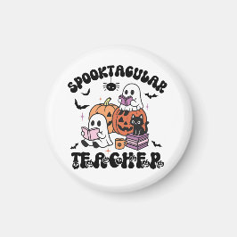Spooktacular Lehrer Niedlich Ghosts Halloween Magnet
