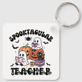 Spooktacular Lehrer Niedlich Ghosts Halloween Schlüsselanhänger (Rückseite)