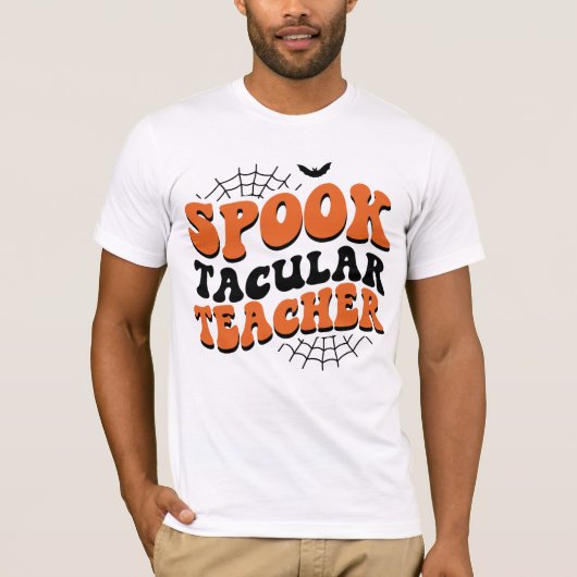 Spooktacular Lehrerin Halloween Fall Einzigartiges T-Shirt (Vorderseite)