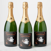 Spooktacular Lehrerin Halloween T - Shirt Schaumweinetikett (Flaschen)