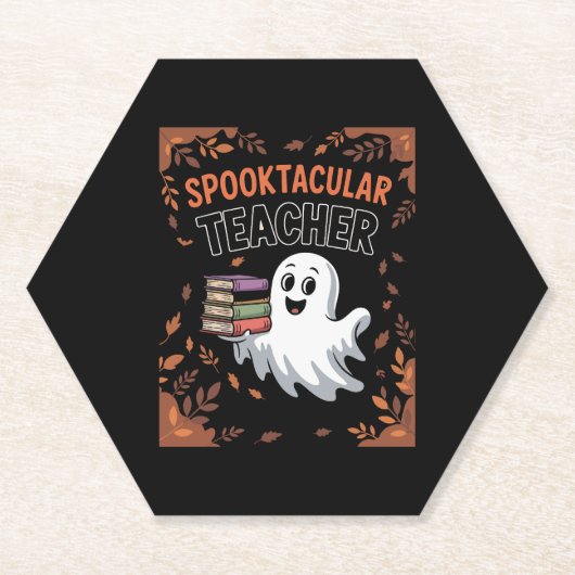 Spooktacular Lehrerin Halloween T - Shirt Untersetzer (Vorderseite)