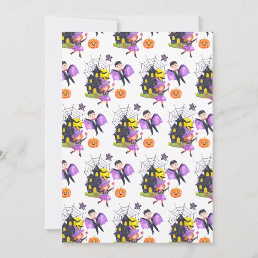 Spooktacular Lila Pink Halloween Geburtstag Einladung (Rückseite)