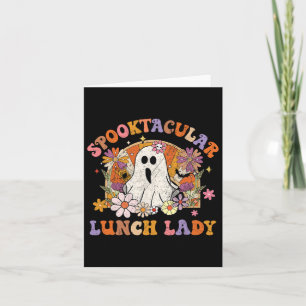 Spooktacular Lunch Lady Happy Halloween Spooky Mat Karte