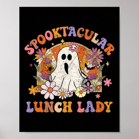 Spooktacular Lunch Lady Happy Halloween Spooky Mat Poster (Vorne)