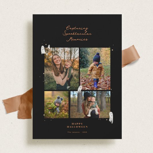 Spooktacular Memories Hallloween Multi Photo Feiertagskarte
