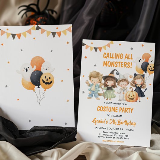 Spooktacular Monsters Halloween Einladung