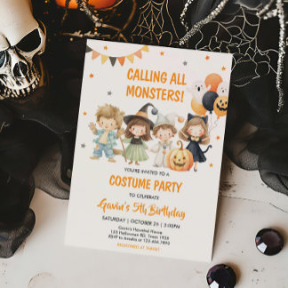 Spooktacular Monsters Halloween Einladung