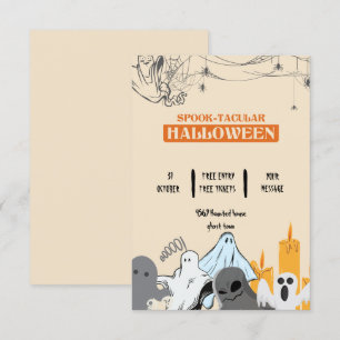 Spooktacular-niedlich-Geister-Halloween-Party Einladung