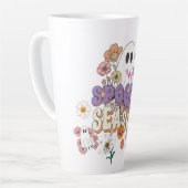 Spooktacular Niedlich Ghost Bunte Blume Halloween Milchtasse (Linke Ecke)