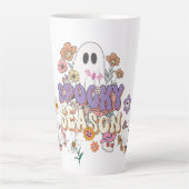 Spooktacular Niedlich Ghost Bunte Blume Halloween Milchtasse (Vorderseite)