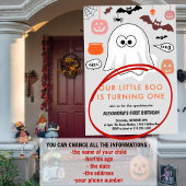 Spooktacular Niedlich Ghost Halloween 1. Geburtsta Einladung