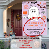 Spooktacular Niedlich Ghost Halloween 1. Geburtsta Einladung