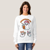 Spooktacular Niedlich Ghost Halloween Sweatshirt (Vorne ganz)