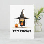 Spooktacular Niedlich Hexe vielen Dank Dankeskarte (Stehend Vorderseite)