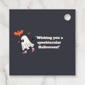 Spooktacular niedlich rosa Halloween-Party Einladu Geschenkanhänger (Rückseite)