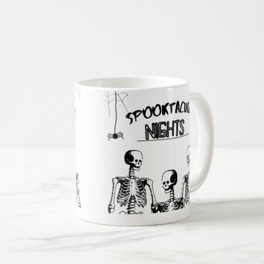Spooktacular Nights Frohe Halloween Sonnenschädel Kaffeetasse (VorderseiteRechts)