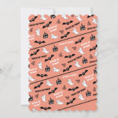 Spooktacular Oktober Halloween 1. Geburtstag Einladung (Rückseite)