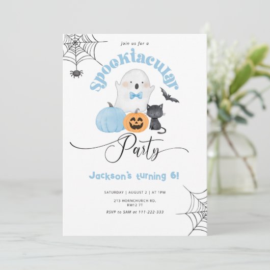 Spooktacular Party Einladung (Stehend Vorderseite)