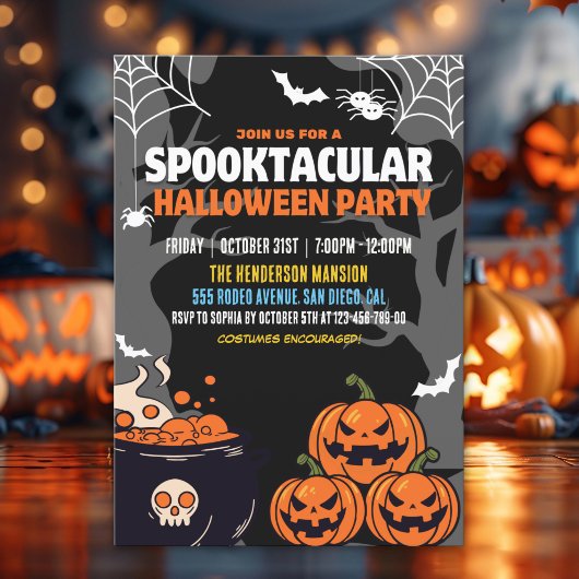 Spooktacular Party Funny Halloween Einladung