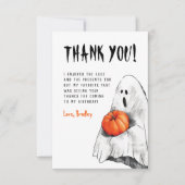 Spooktacular Party Ghost Geburtstag Vielen Dank Dankeskarte (Vorderseite)