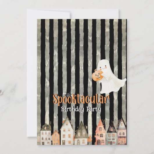 Spooktacular-Party Halloween Einladung (Rückseite)