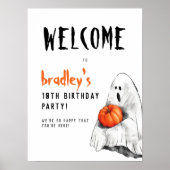 Spooktacular Party Halloween Geburtstag Begrüßungs Poster (Vorne)