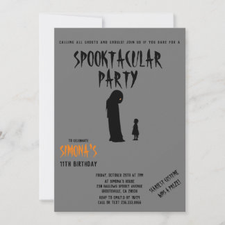 Spooktacular Party Halloween Geist und Kind Einladung