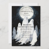 Spooktacular Party Halloween Ghost 10. Geburtstag Einladung (Vorderseite)
