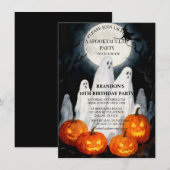 Spooktacular Party Halloween Ghost 10. Geburtstag Einladung (Vorne/Hinten)