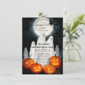 Spooktacular Party Halloween Ghost 10. Geburtstag Einladung (Stehend Vorderseite)