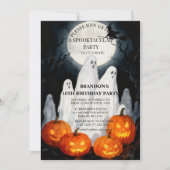 Spooktacular Party Halloween Ghost 10. Geburtstag Einladung (Vorderseite)