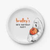 Spooktacular Party Halloween Ghost Boy Geburtstag Pappteller (Vorderseite)