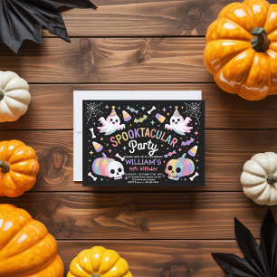 Spooktacular Party Pastel Ghost Halloween Einladung