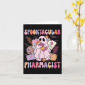 Spooktacular Pharmacy Week Spooky Ghost Karte (Gelbe Blume)