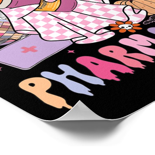 Spooktacular Pharmacy Week Spooky Ghost Poster (Ecke)