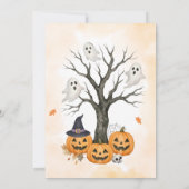 Spooktacular Pumpkin-Halloween-Party Einladung (Rückseite)