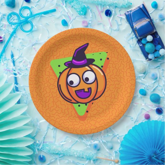 Spooktacular Pumpkin Halloween Plates - Orange Pappteller (Party)