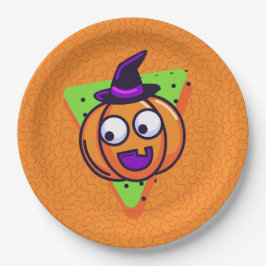 Spooktacular Pumpkin Halloween Plates - Orange Pappteller