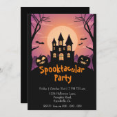 Spooktacular Pumpkin House Halloween-Party Einladung (Vorne/Hinten)
