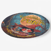 Spooktacular Pumpkin Patch Halloween-Party Teller (Schrägansicht)