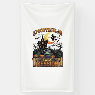 Spooktacular Schweiß-Session Spukhaus Hexe Cau Banner