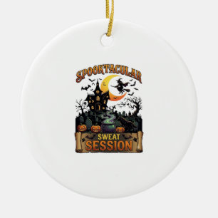 Spooktacular Schweiß-Session Spukhaus Hexe Cau Keramik Ornament