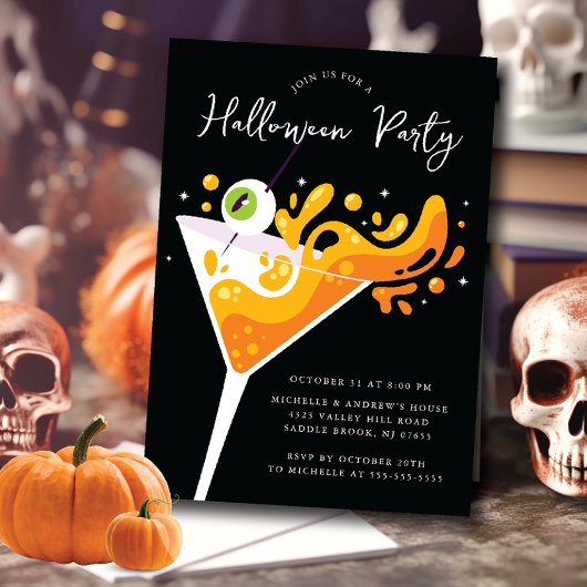 Spooktacular Sip Soiree Halloween Einladung