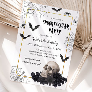 Spooktacular Skull Halloween Einladung