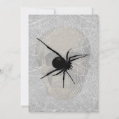 Spooktacular Soiree Creepy Skull Spiders Halloween Einladung (Rückseite)