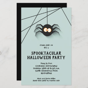 Spooktacular Spider Halloween Einladungen