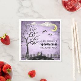 Spooktacular Spookular Halloween-Party Wasserfarbe Serviette