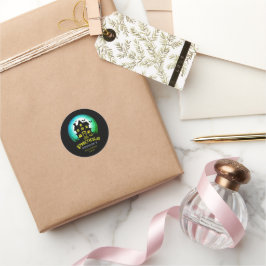 Spooktacular Spookular House Halloween-Party Runder Aufkleber