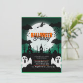 SpookTacular Spuk Castle Halloween-Party Einladung (Stehend Vorderseite)