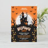 Spooktacular Spuk House Pumpkin Halloween-Party Einladung (Stehend Vorderseite)